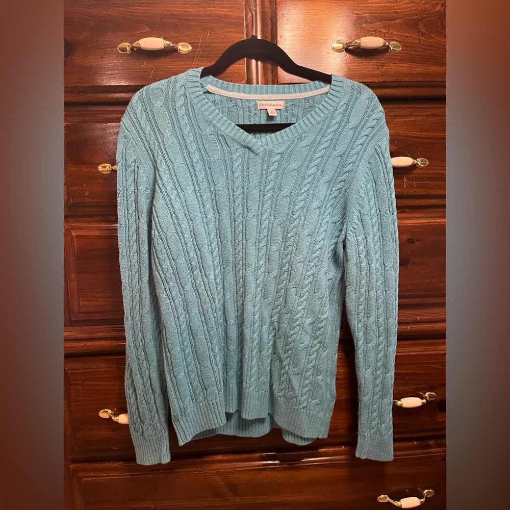 Croft &Barrow Size Large Teal Sweater